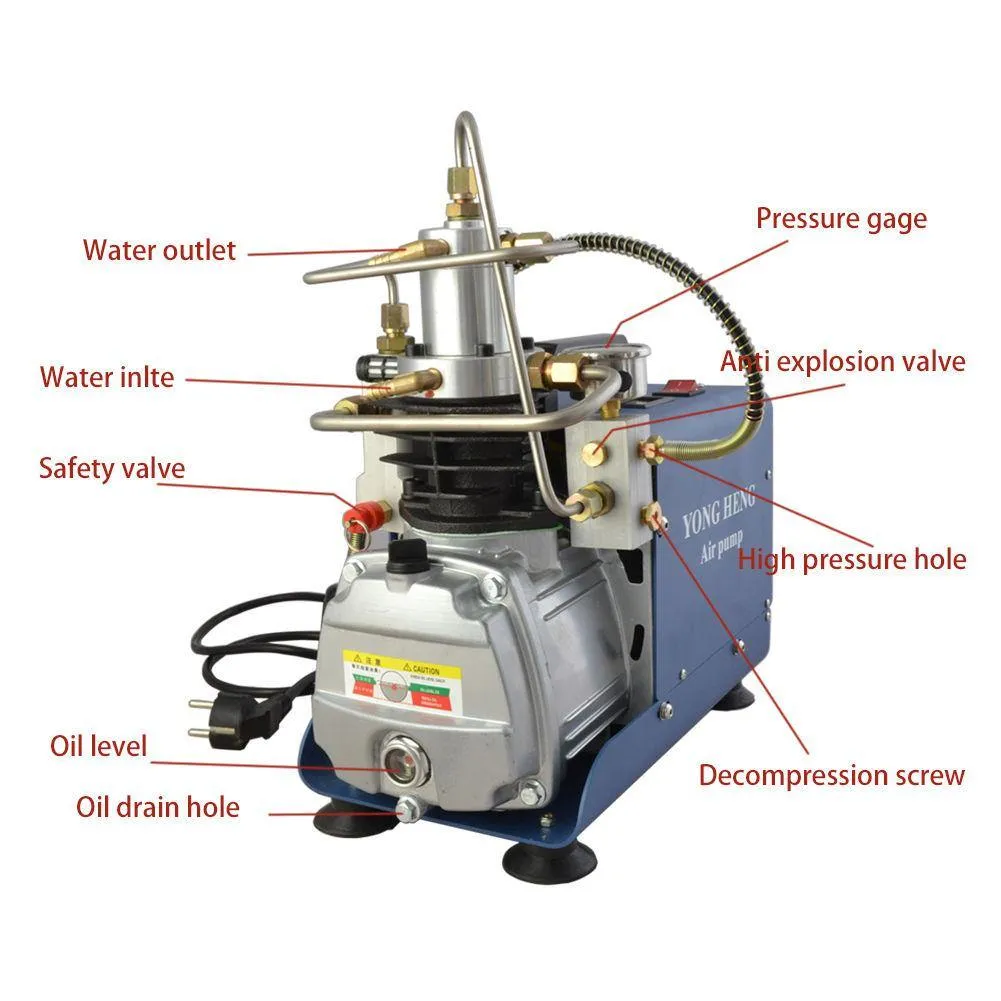 YONGHENG 4500 PSI 240V COMPRESSOR (MANUAL SHUTOFF)